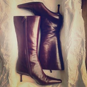 Mid Calf Maroon Jimmy Choo boots Size 36.5 (6.5)